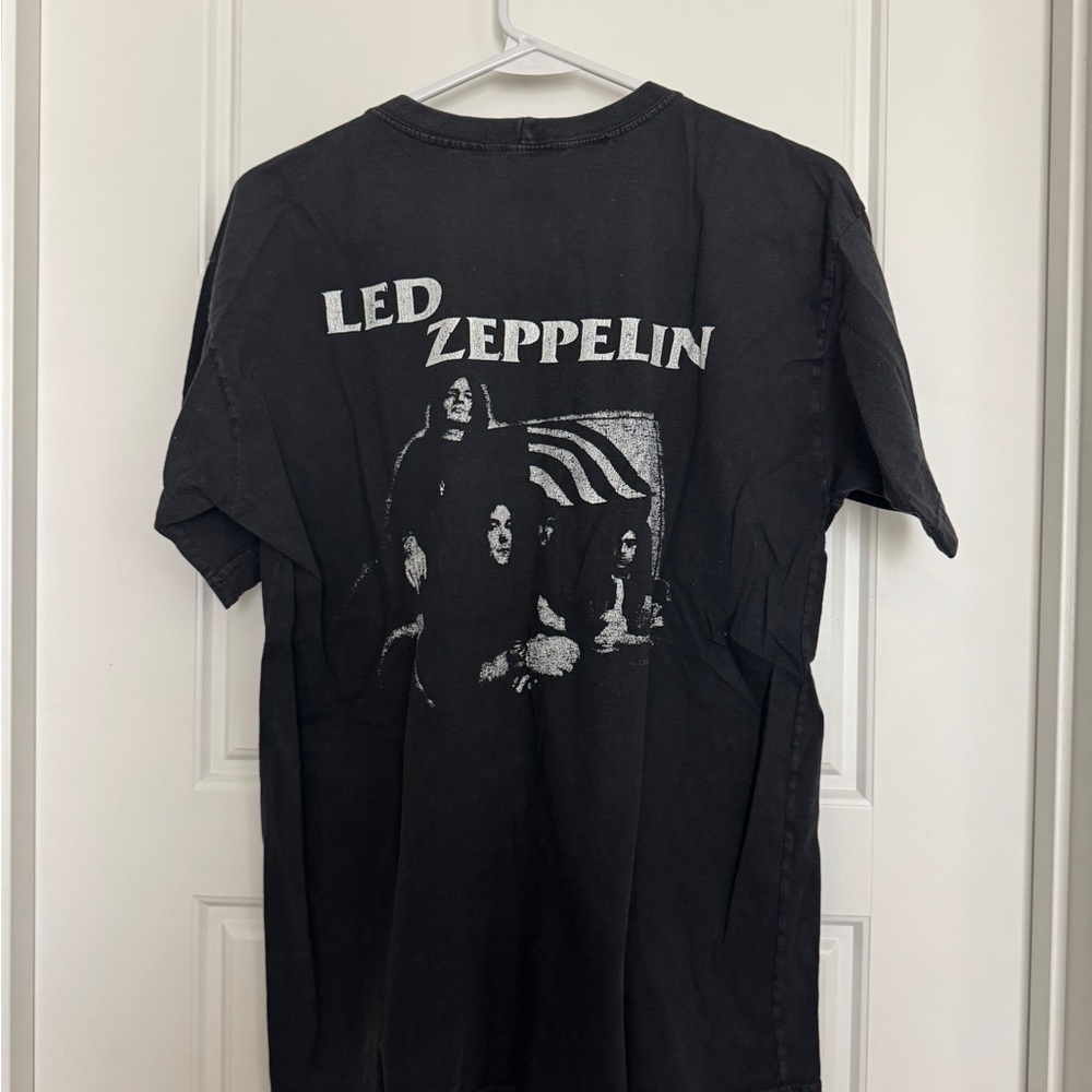 Led Zeppelin 2005 Angel Swan Song Graphic Band T-Shirt Black Tee Mens Small - Picture 3 of 3